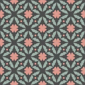 Vector seamless pattern. Seamless pattern with floral elements. Illustrazione stock
