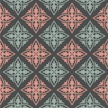 Vector seamless pattern. Seamless pattern with floral elements. Stock Illustration