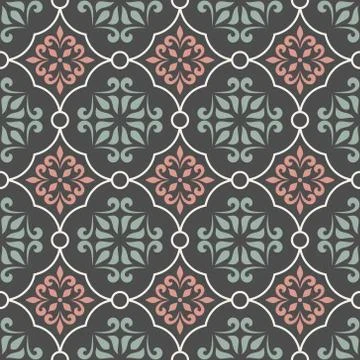 Vector seamless pattern. Seamless pattern with floral elements. Stock Illustration