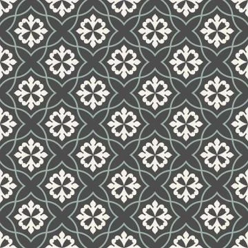 Vector seamless pattern. Seamless pattern with floral elements. Stock Illustration