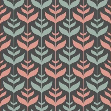 Vector seamless pattern. Seamless pattern with floral elements. Stock Illustration