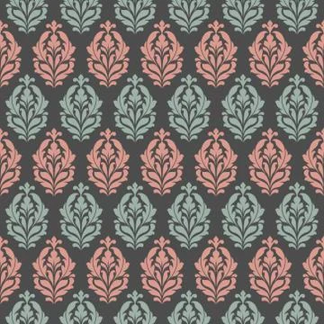 Vector seamless pattern. Seamless pattern with floral elements. Stock Illustration