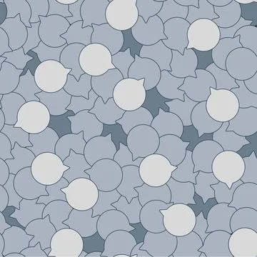 Vector seamless pattern set of bubbles in gray tones. Symbol of communicati.. Illustrazione stock