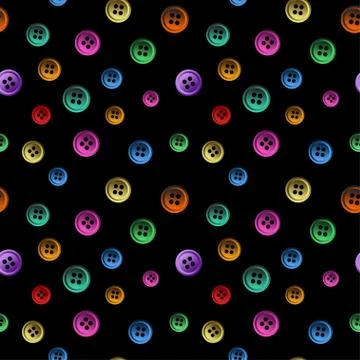 Vector seamless pattern from the shining neon buttons Stock Illustration