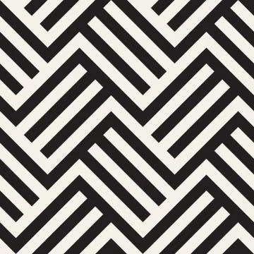 Vector seamless pattern. Simple abstract lattice design. Geometric zigzag lines Stock Illustration