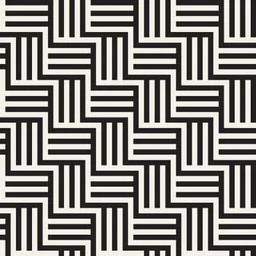Vector seamless pattern. Simple abstract lattice design. Geometric zigzag lines Illustrazione stock