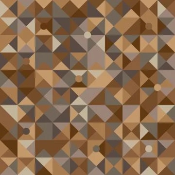 Vector seamless pattern of simple circles and triangles in shades of brown 스톡 일러스트