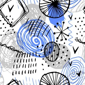 Vector seamless pattern simple scandinavian style Stock Illustration