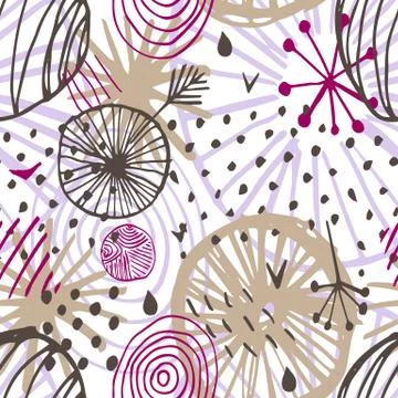 Vector seamless pattern simple scandinavian style Stock Illustration