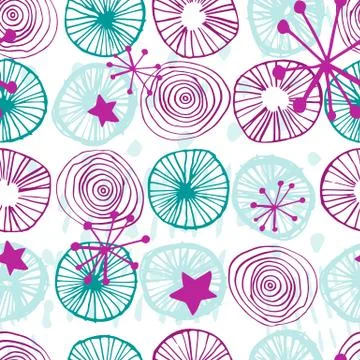 Vector seamless pattern simple scandinavian style Stock Illustration