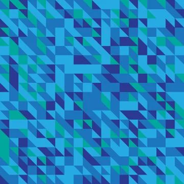Vector seamless pattern of simple triangles in different shades of blue Illustrazione stock
