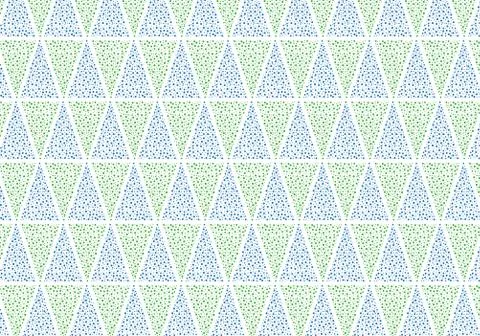 Vector seamless pattern. Small circles form triangular minimalistic ornament. Stock Illustration