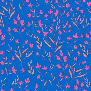 Vector seamless pattern small flowers Stock Illustration