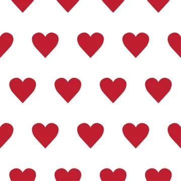 Vector seamless pattern with small hearts on white background イラスト素材