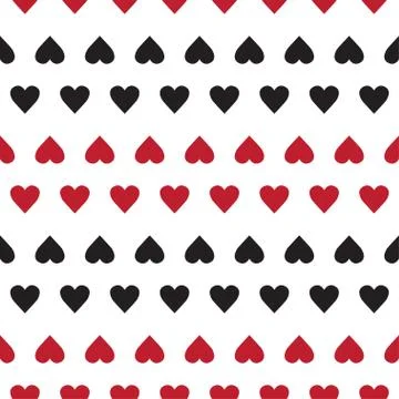 Vector seamless pattern with small hearts on white background 스톡 일러스트