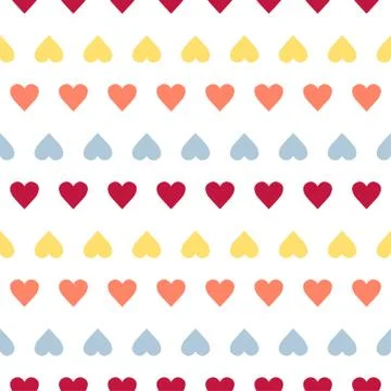 Vector seamless pattern with small hearts on white background イラスト素材