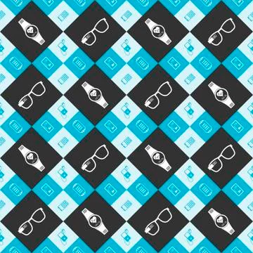 Vector seamless pattern of smart devices Illustrazione stock gratuita