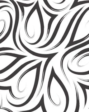 Vector seamless pattern of smooth corners and lines drawn with brush.Texture of Illustrazione stock