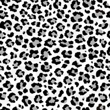 Vector seamless pattern of snow leopard skin print. Stockillustratie