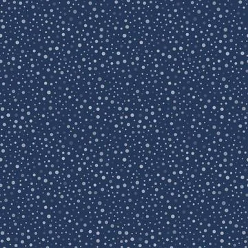 Vector seamless pattern with snowflakes from circles on a dark blue background Illustrazione stock