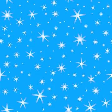 Vector seamless pattern from snowflakes in doodle style. Winter, christmas, n Illustrazione stock