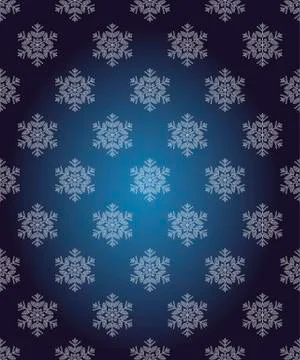 Vector seamless pattern with snowflakes. Winter background. Stock Illustration