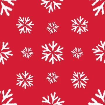 Vector seamless pattern with snowlakes. Christmas background Stock Illustration