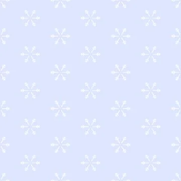 Vector seamless pattern with snowlakes. Christmas background Illustrazione stock