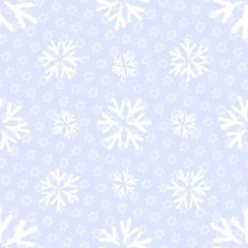 Vector seamless pattern with snowlakes. Christmas background Illustrazione stock