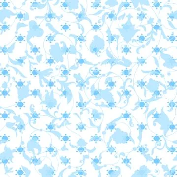 Vector seamless pattern with snowlakes. Christmas background Illustrazione stock