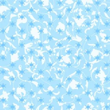 Vector seamless pattern with snowlakes. Christmas background Illustrazione stock