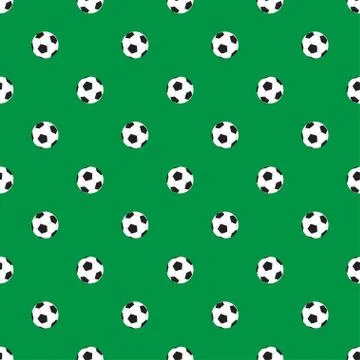 Vector seamless pattern with soccer ball Stock-Illustration