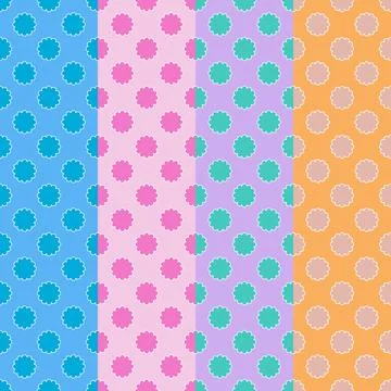 Vector Seamless Pattern with  some geometry shapes, abstract shapes Stock Illustration