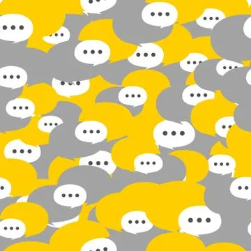 Vector seamless pattern with speech bubbles. Wrapping paper, wallpaper design 스톡 일러스트