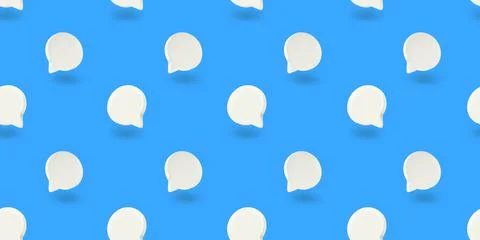 Vector seamless pattern with speech bubbles Stock Illustration