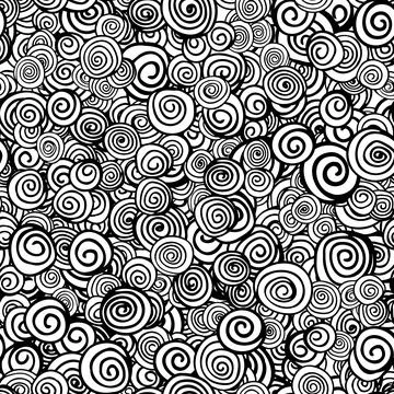 Vector seamless pattern with spiral abstract background Stock Illustration