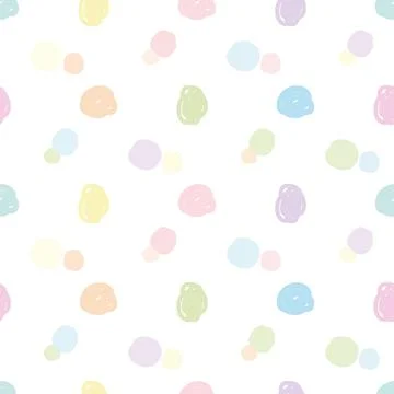 Vector seamless pattern with spots in pastel colors. Delicate Light multi Stock Illustration