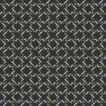 Vector seamless pattern with square ethnic ornament on a black background Illustrazione stock