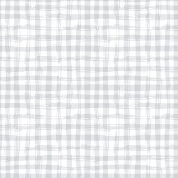Vector seamless pattern with square hand drawn texture. Grey checkered Illustrazione stock