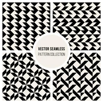 Vector Seamless Pattern Square Triangle Geometric Stock Illustration