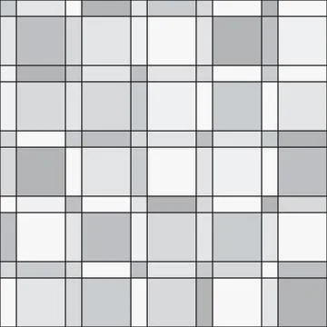 Vector seamless pattern - squares geometric monochrome simple background Stockillustratie