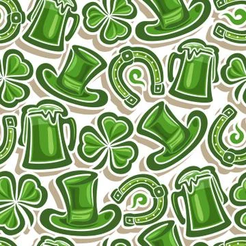 Vector Seamless Pattern for St. Patrick's Day Stock Illustration