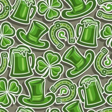 Vector Seamless Pattern for St. Patrick's Day Stock Illustration