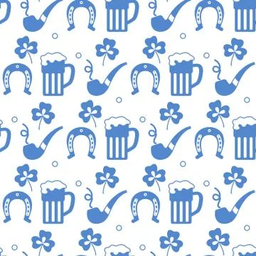 Vector Seamless pattern St. Patrick's Day Ireland イラスト素材