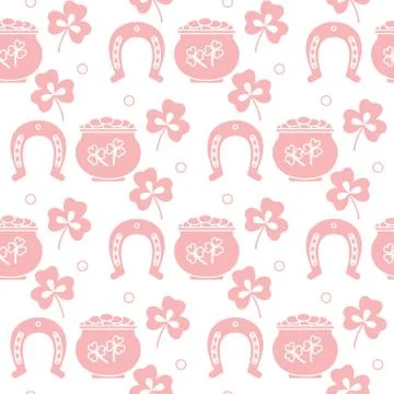Vector Seamless pattern St. Patrick's Day Ireland イラスト素材