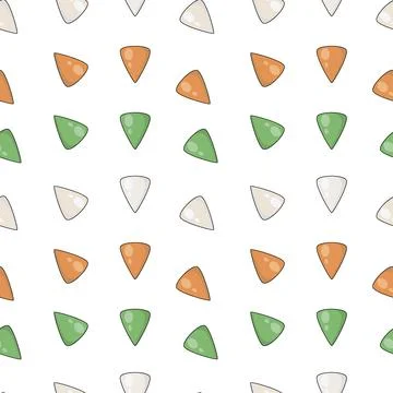Vector seamless pattern for St. Patrick's Day. Triangular flags of Ireland Stock Illustration