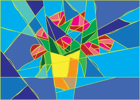Vector seamless pattern of stained-glass Illustrazione stock