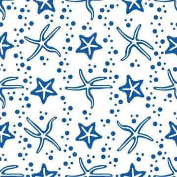 Vector seamless pattern with starfish. イラスト素材