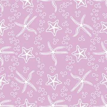 Vector seamless pattern with starfish. イラスト素材