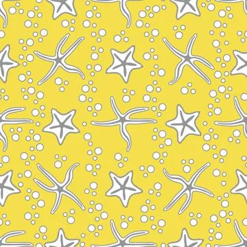 Vector seamless pattern with starfish. イラスト素材